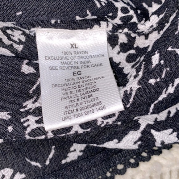 Bila black boho top size XLarge - Picture 5 of 6